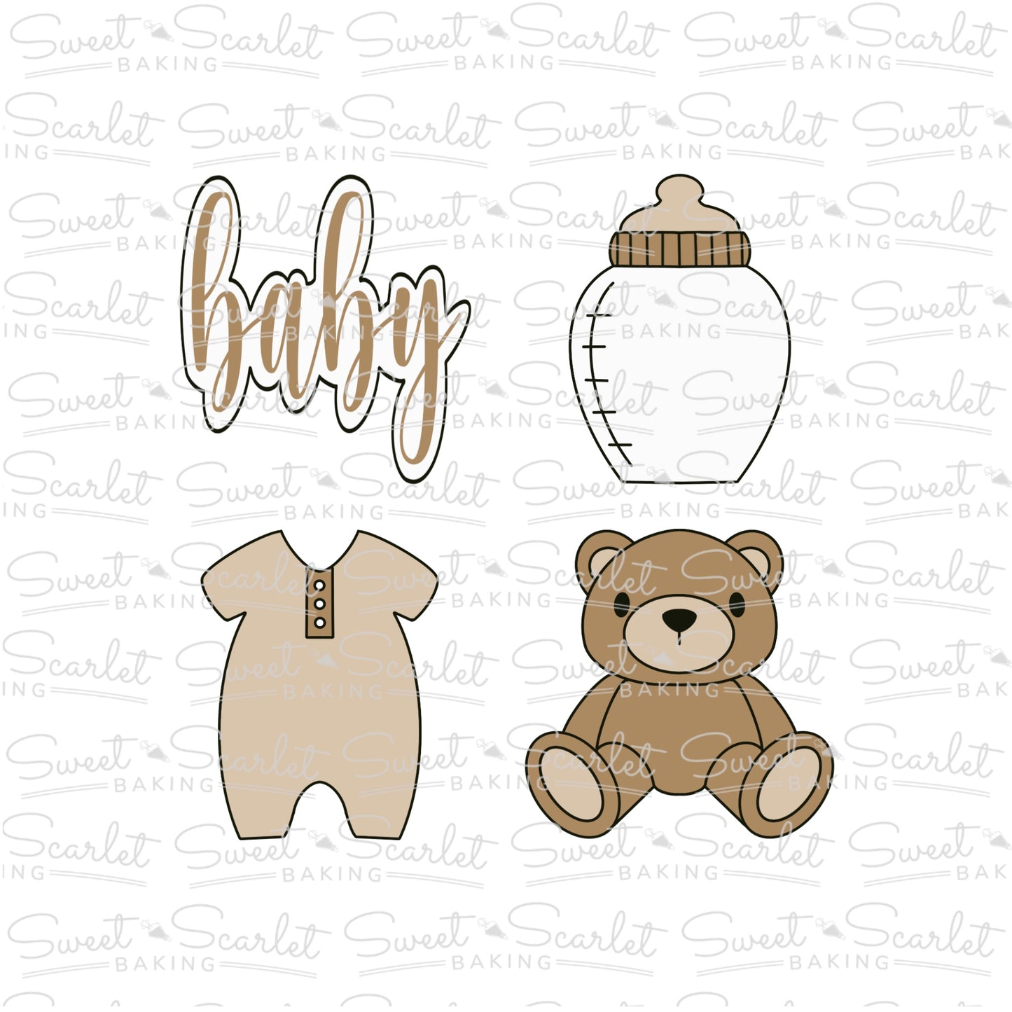 Baby Bear Cookie Cutter Quad Set