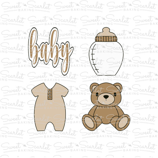 Baby Bear Cookie Cutter Quad Set