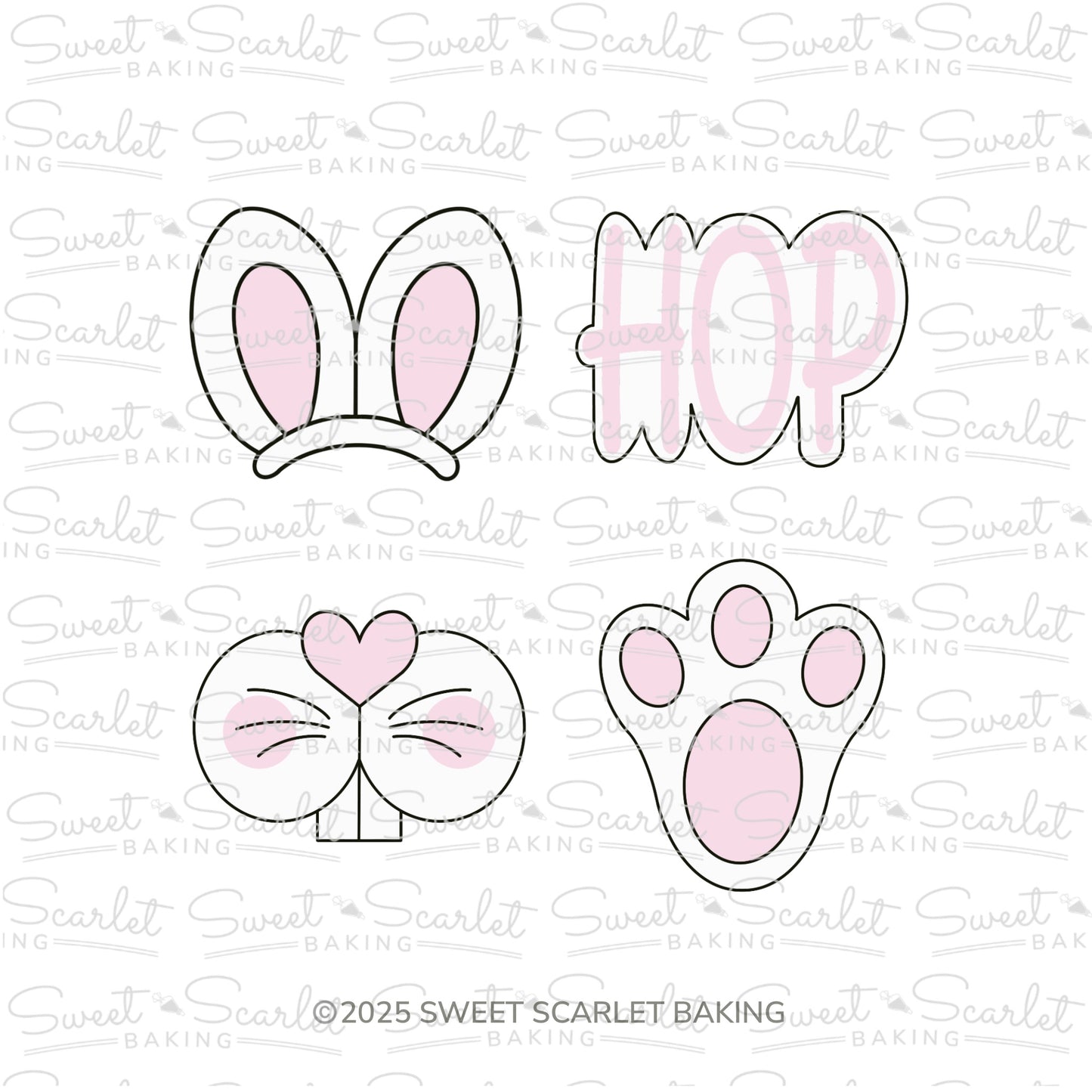 Bunny Hop Cookie Cutter Quad Set