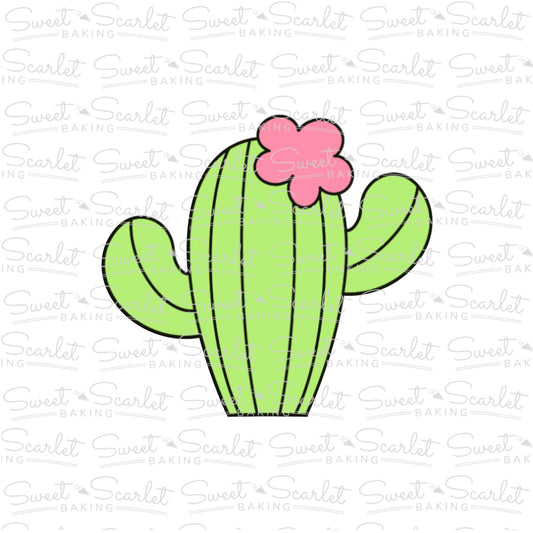 Cactus with Flower Cookie Cutter