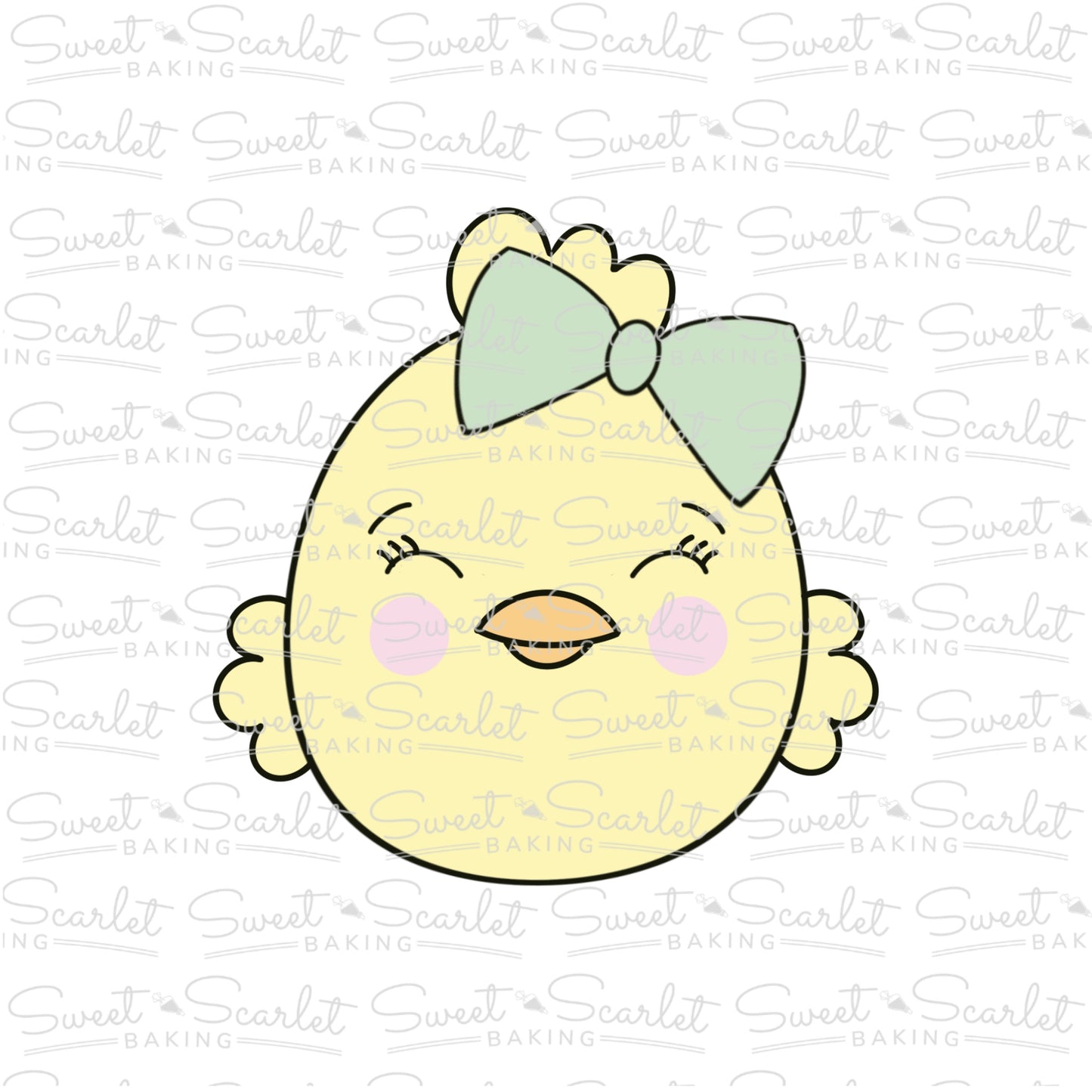 Chick with Bow Cookie Cutter