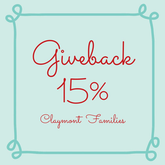 Giveback 15% to Claymont