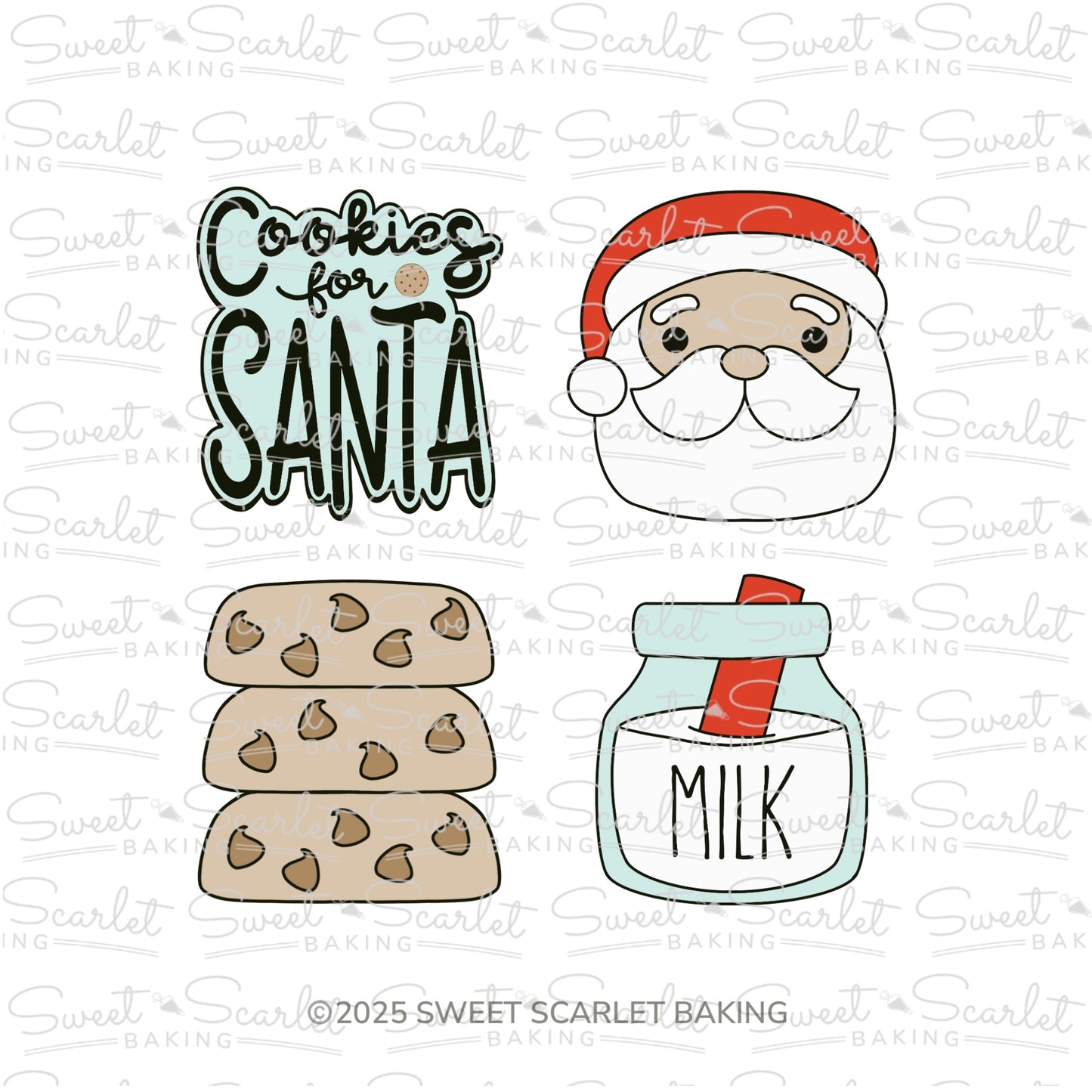 Square Santa Face Cookie Cutter