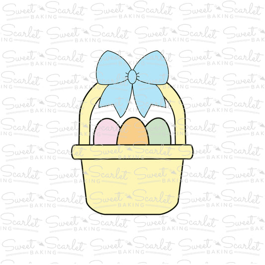 Easter Basket with Top Bow Cookie Cutter