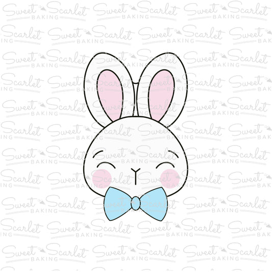 Easter Bunny Face with Bow Tie Cookie Cutter