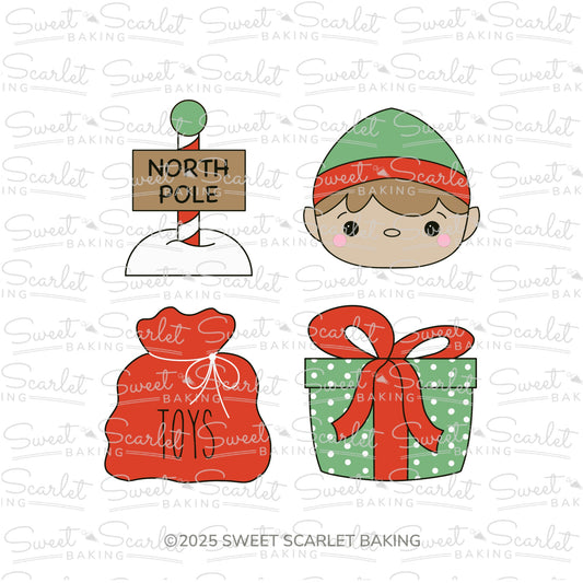 Elf Cookie Cutter Quad Set