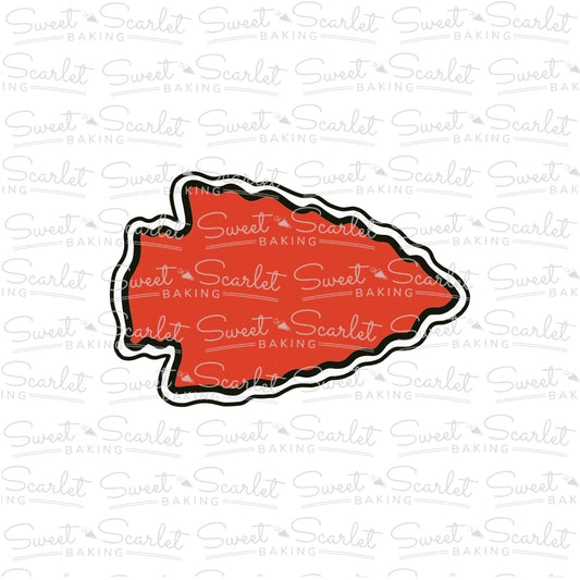 Football Arrowhead Cookie Cutter