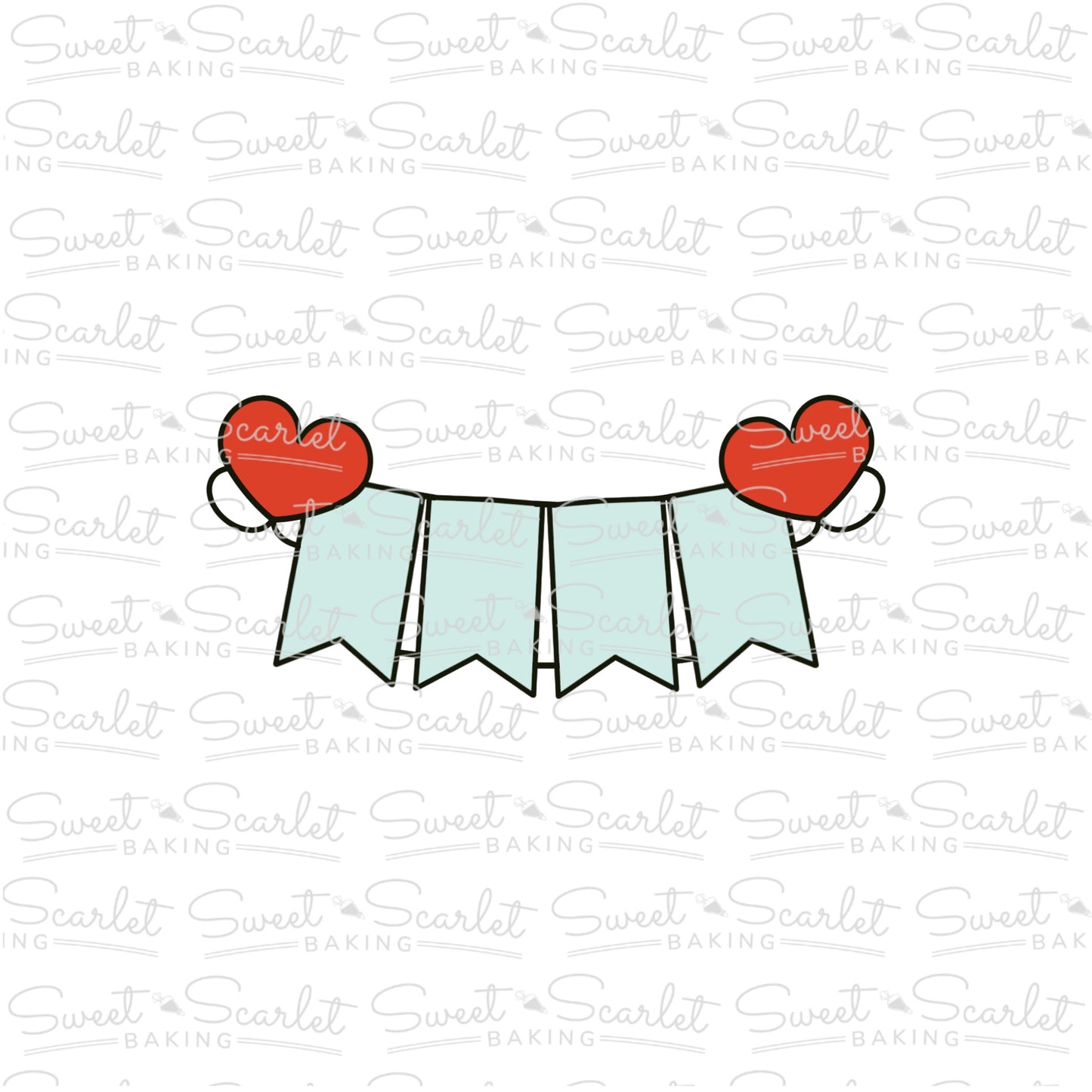 Four Flag Bunting Cookie Cutter