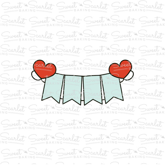 Four Flag Bunting Cookie Cutter