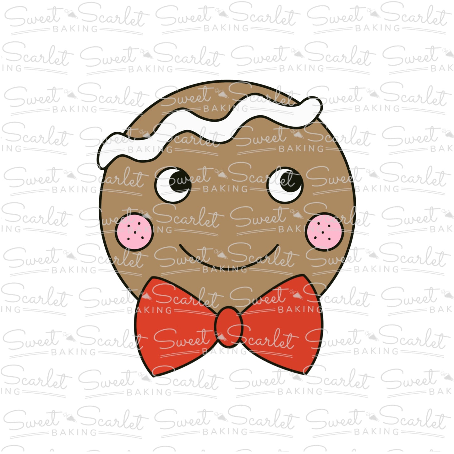 Gingerbread Boy Face Cookie Cutter
