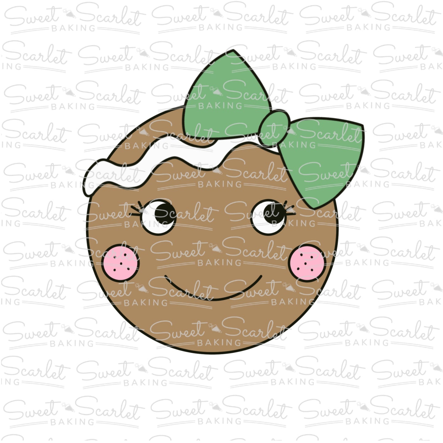 Gingerbread Girl Face Cookie Cutter