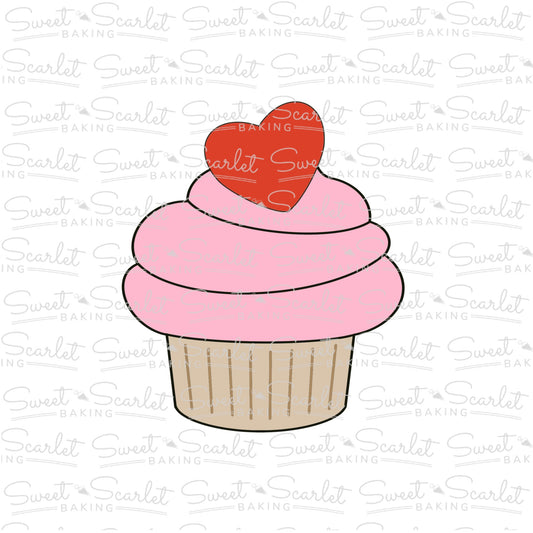 Heart Cupcake Cookie Cutter