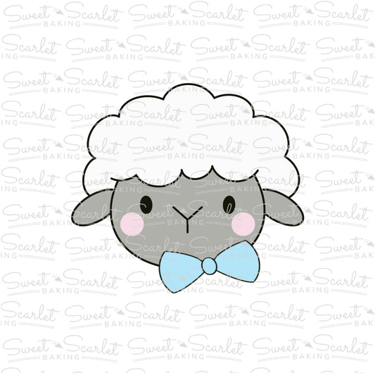 Lamb Face with Bow Cookie Cutter