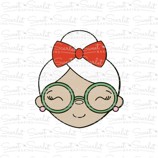Mrs. Claus Face Cookie Cutter