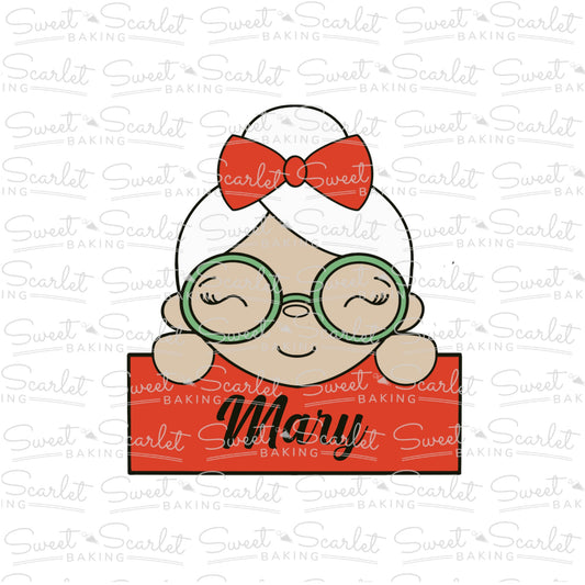 Mrs. Claus Plaque Cookie Cutter