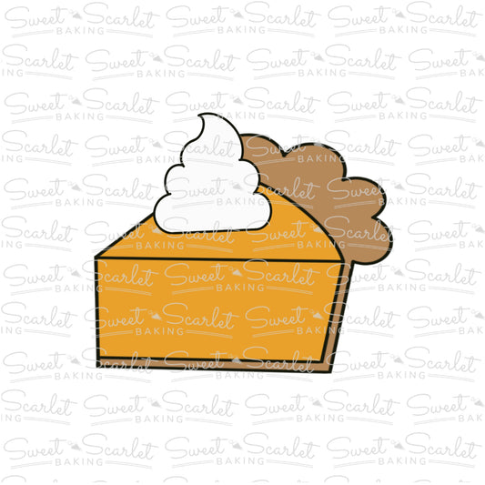 Pie Slice 3D with Whip Cream Cookie Cutter