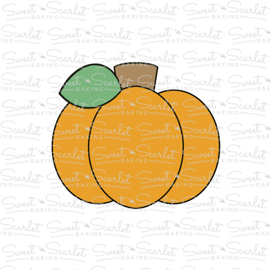 Pumpkin with Leaf Cookie Cutter