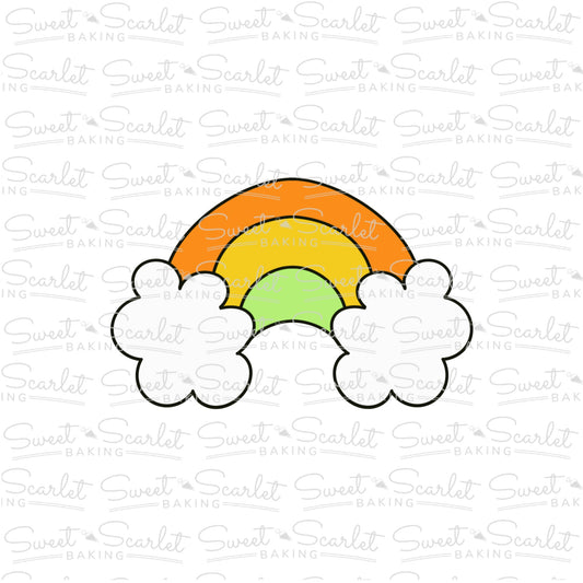 Rainbow with Clouds Cookie Cutter