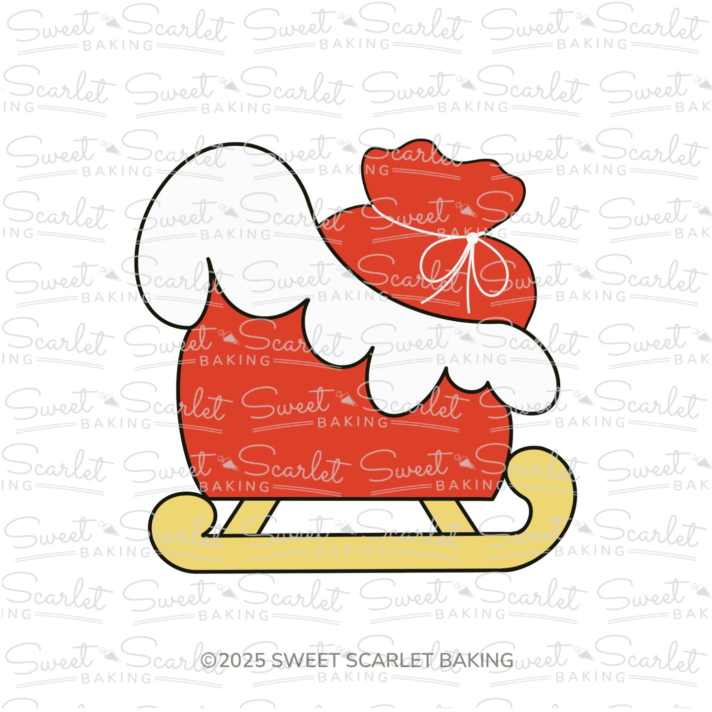 Santa's Sleigh with Toy Bag Cookie Cutter