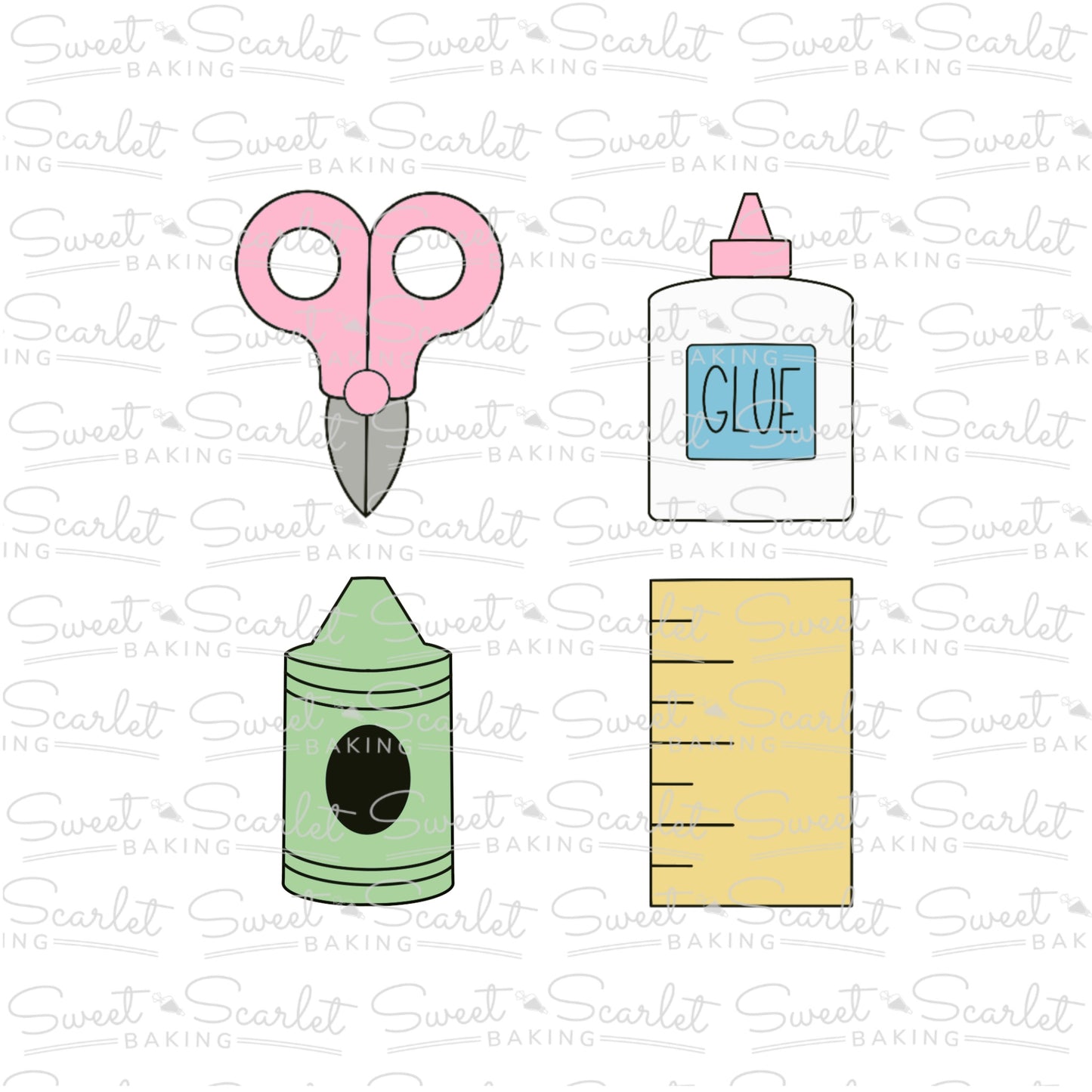 School Creator Cookie Cutter Quad Set