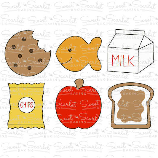 School Lunch Cookie Cutter Set