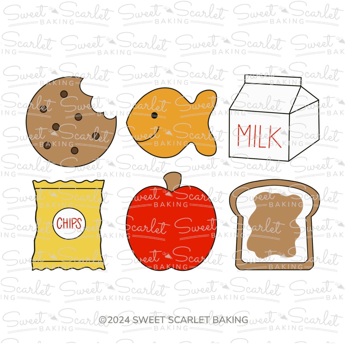 School Lunch Cookie Cutter Set