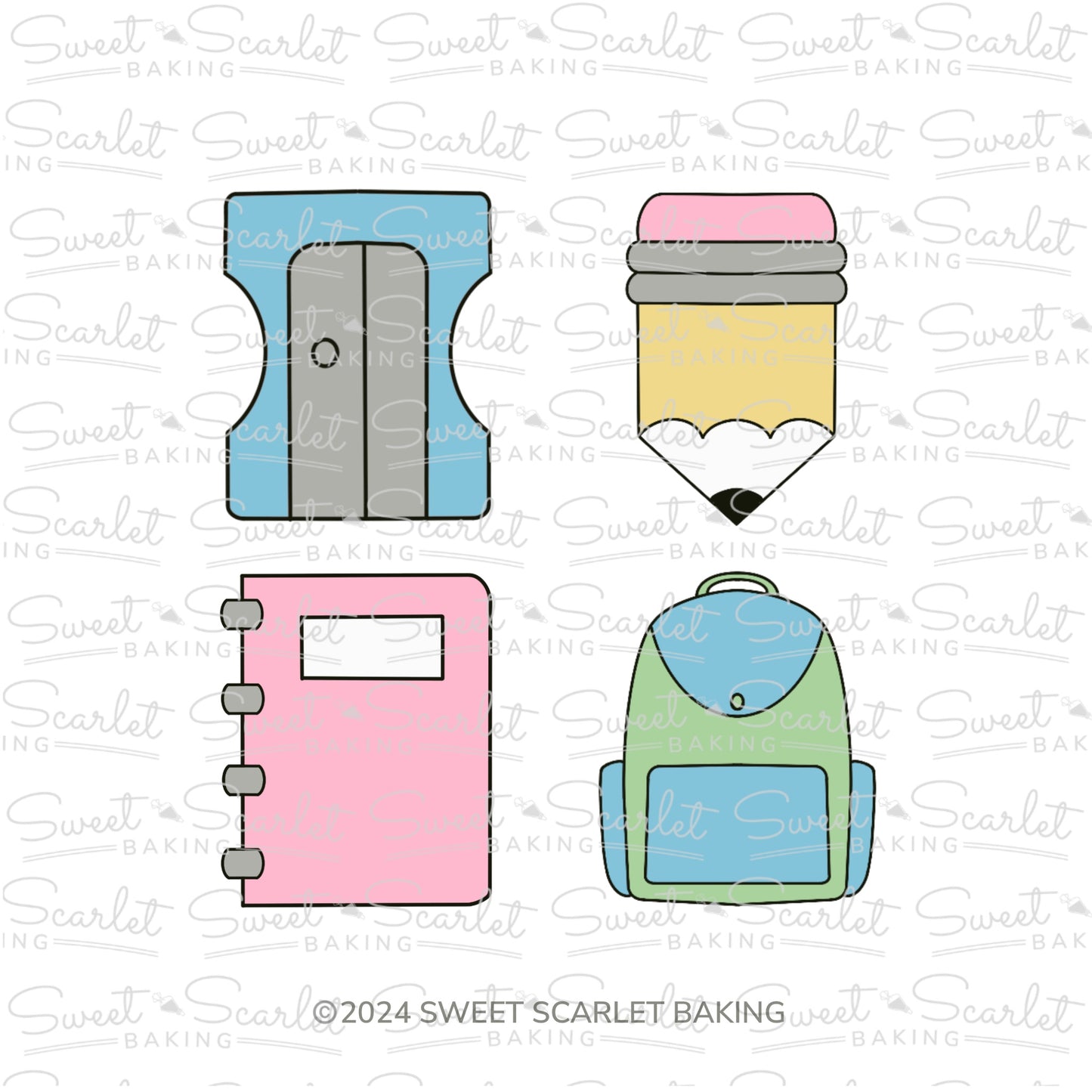 School Writer Cookie Cutter Quad Set