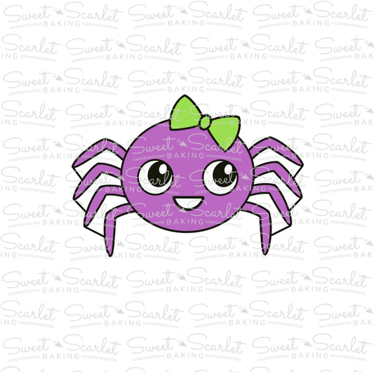 Spider with Bow Cookie Cutter