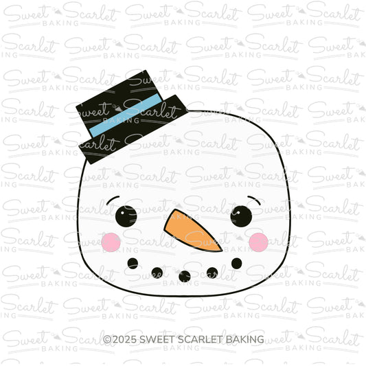Square Snowman Face Cookie Cutter