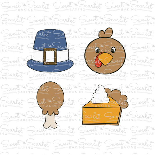 Thanksgiving Cookie Cutter Quad Set
