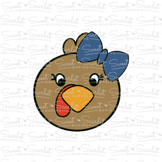 Turkey Face with Bow Cookie Cutter