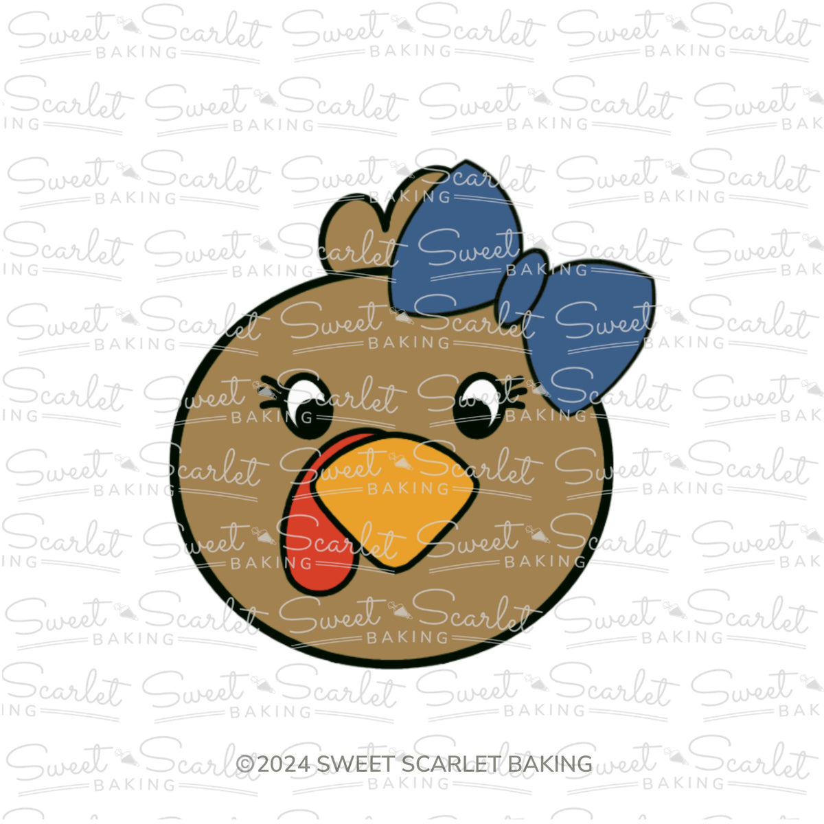 Turkey Face with Bow Cookie Cutter