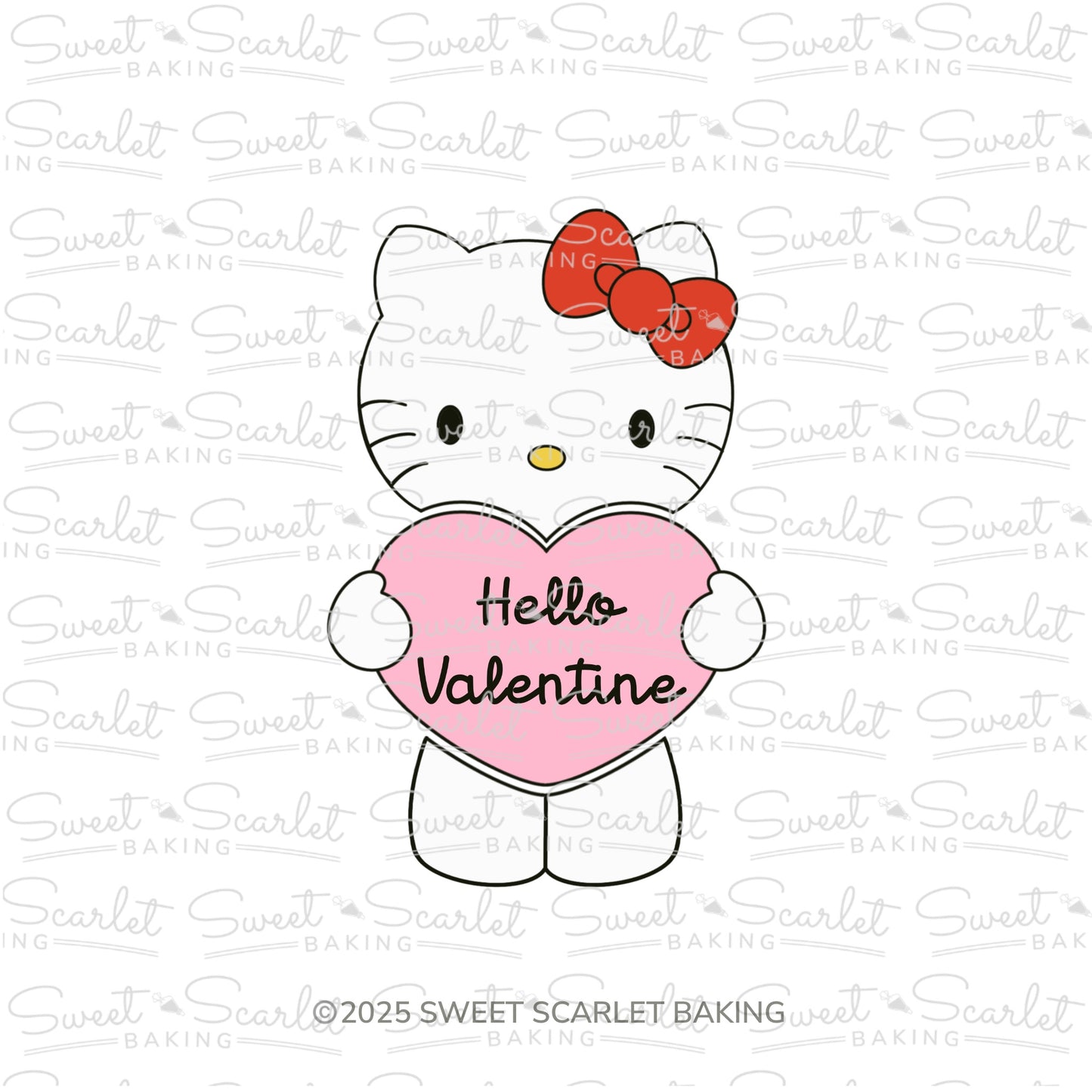 Valentine Kitty 3 Piece Cookie Cutter Set