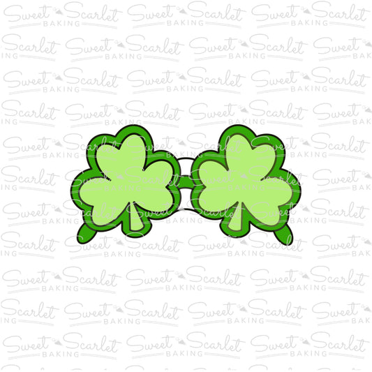 Shamrock Sunglasses Cookie Cutter