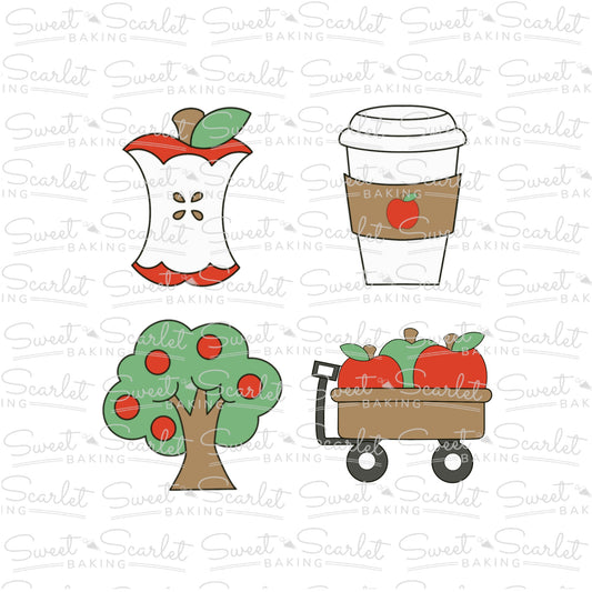 Apple Picking Cookie Cutter Quad Set
