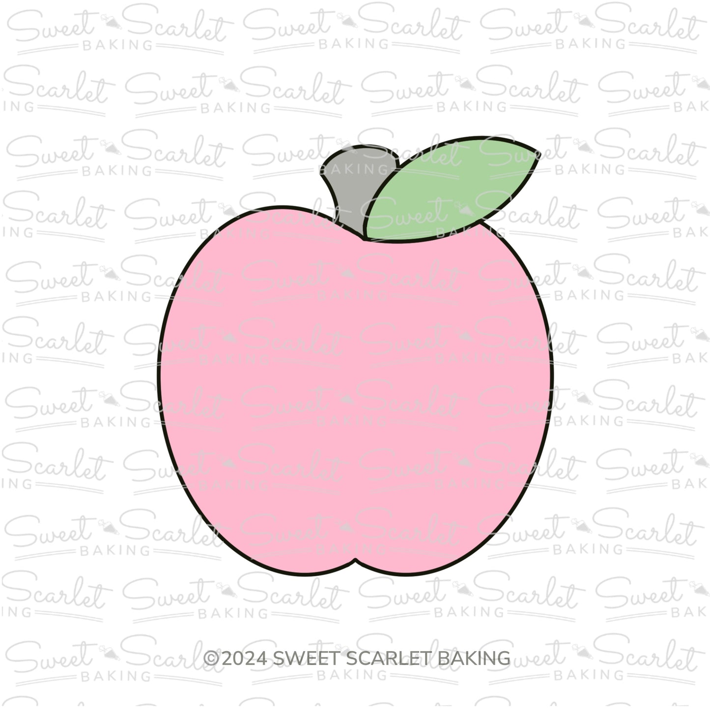 Apple with Leaf Cookie Cutter