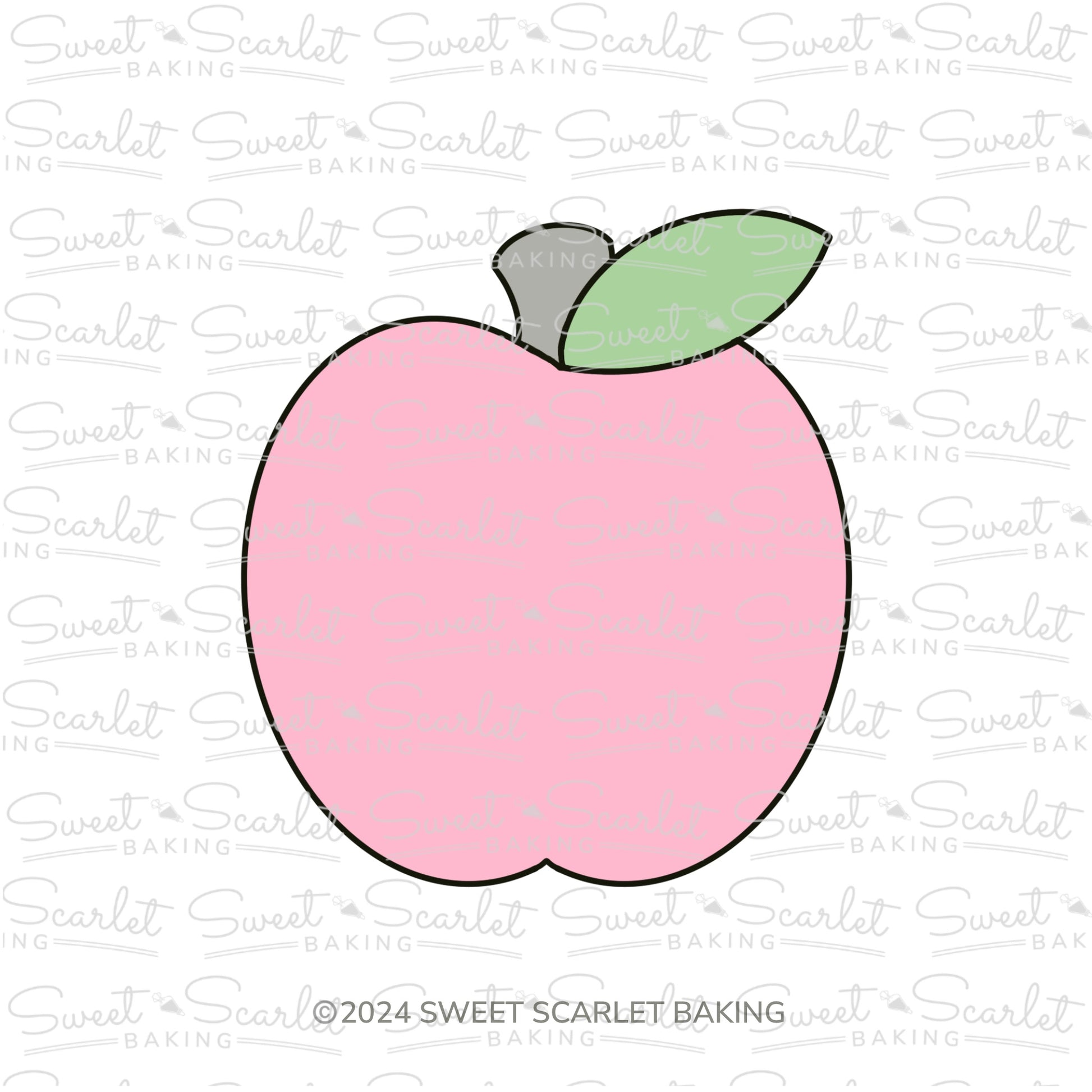 Apple with Leaf Cookie Cutter