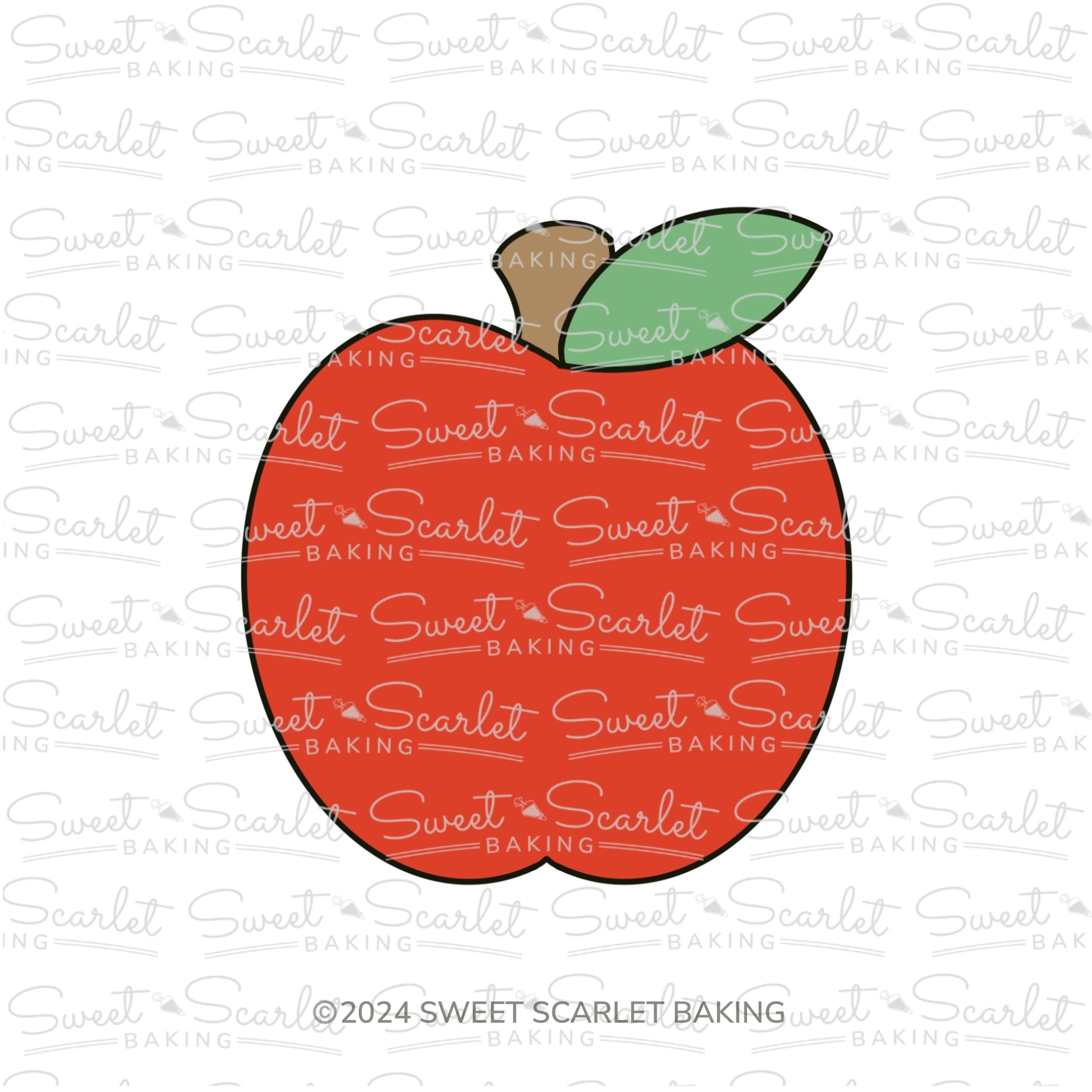 Apple with Leaf Cookie Cutter