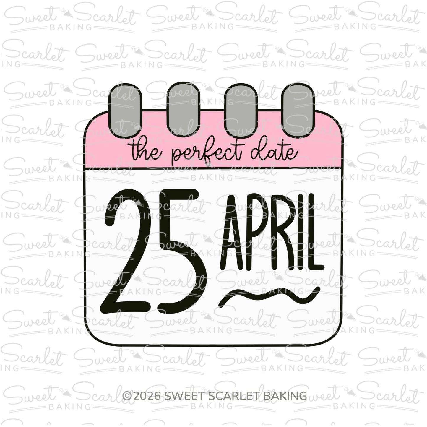 Calendar Page Cookie Cutter
