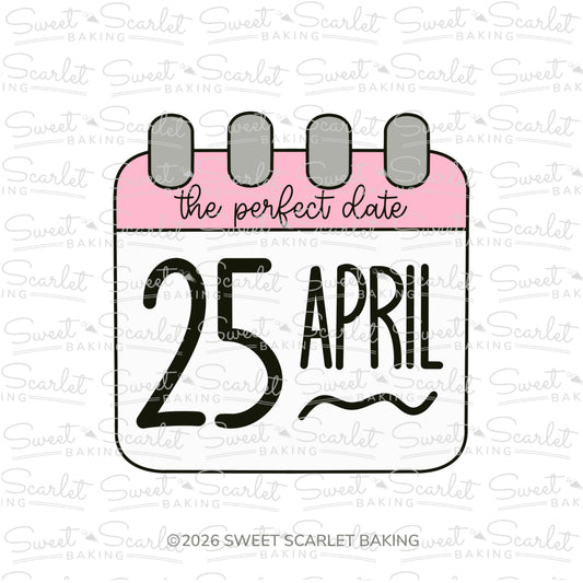 Calendar Page Cookie Cutter