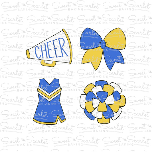Cheerleader Cookie Cutter Quad Set