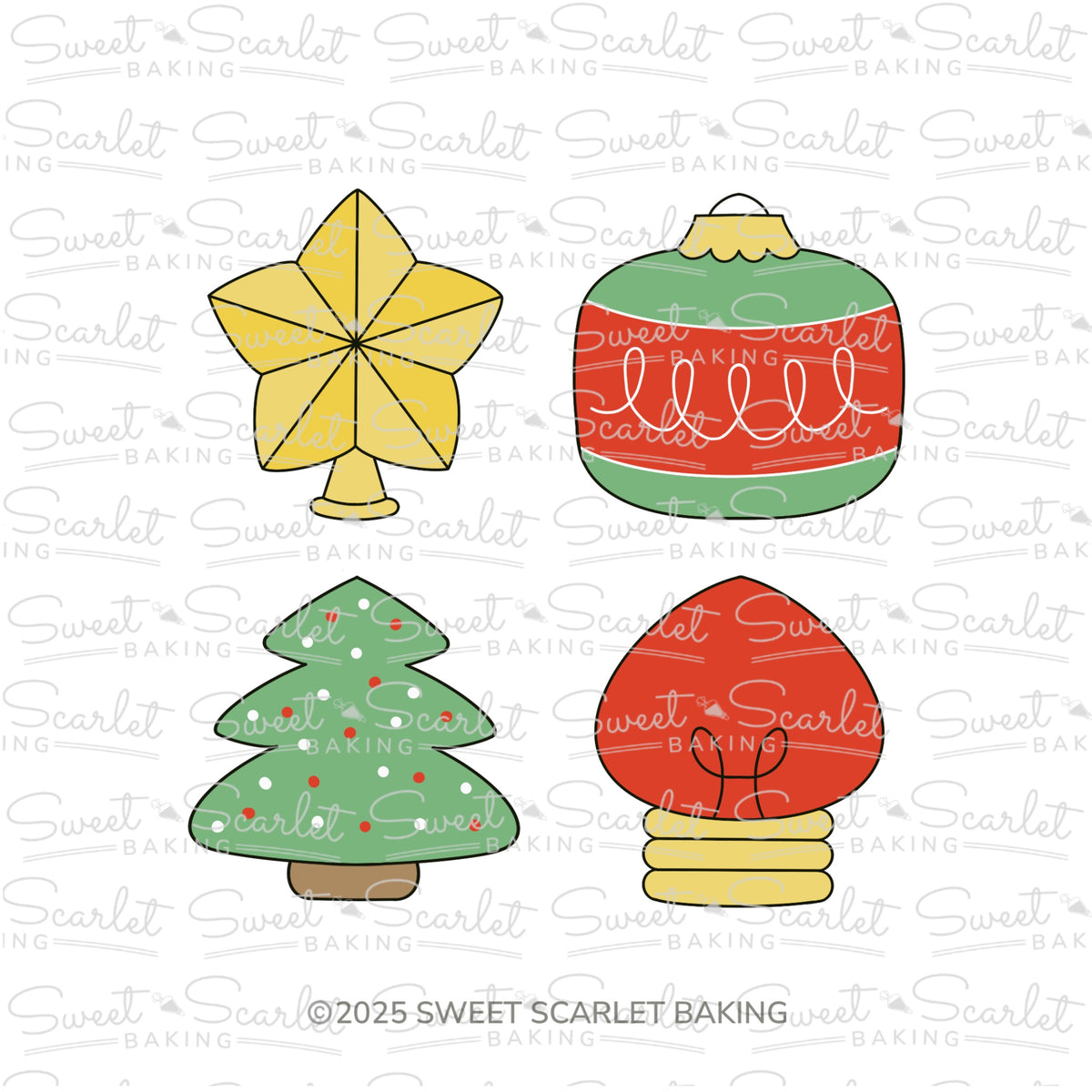 Christmas Tree Cookie Cutter Quad Set