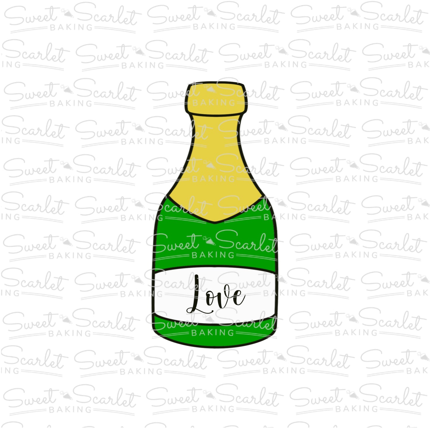 Chubby Champagne Bottle Cookie Cutter