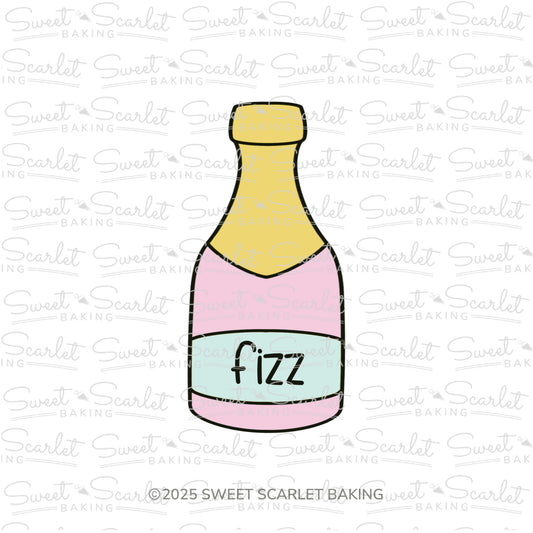 Chubby Champagne Bottle Cookie Cutter