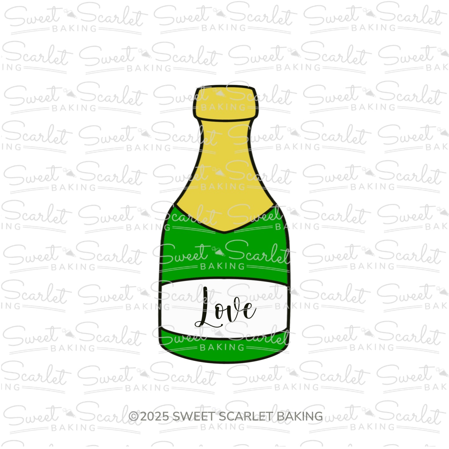 Chubby Champagne Bottle Cookie Cutter