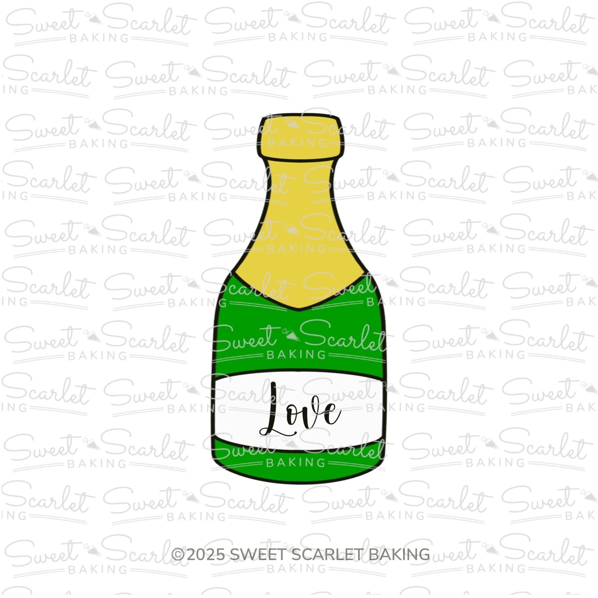 Chubby Champagne Bottle Cookie Cutter