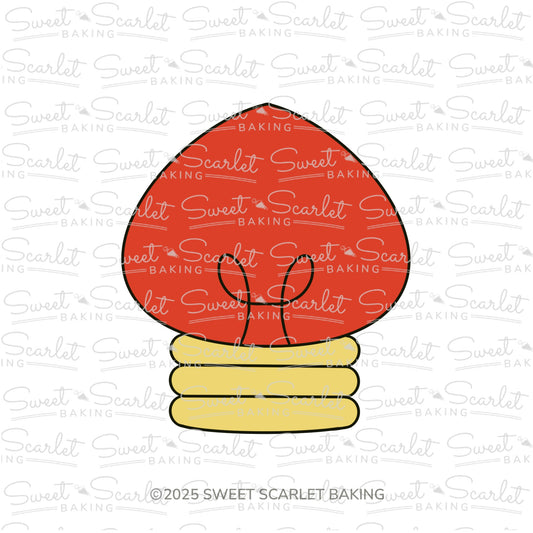 Chubby Christmas Light Bulb Cookie Cutter