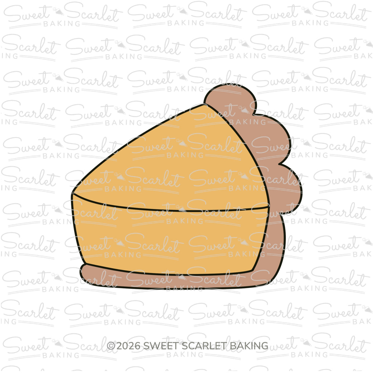 Chubby Pie Slice 3D Cookie Cutter