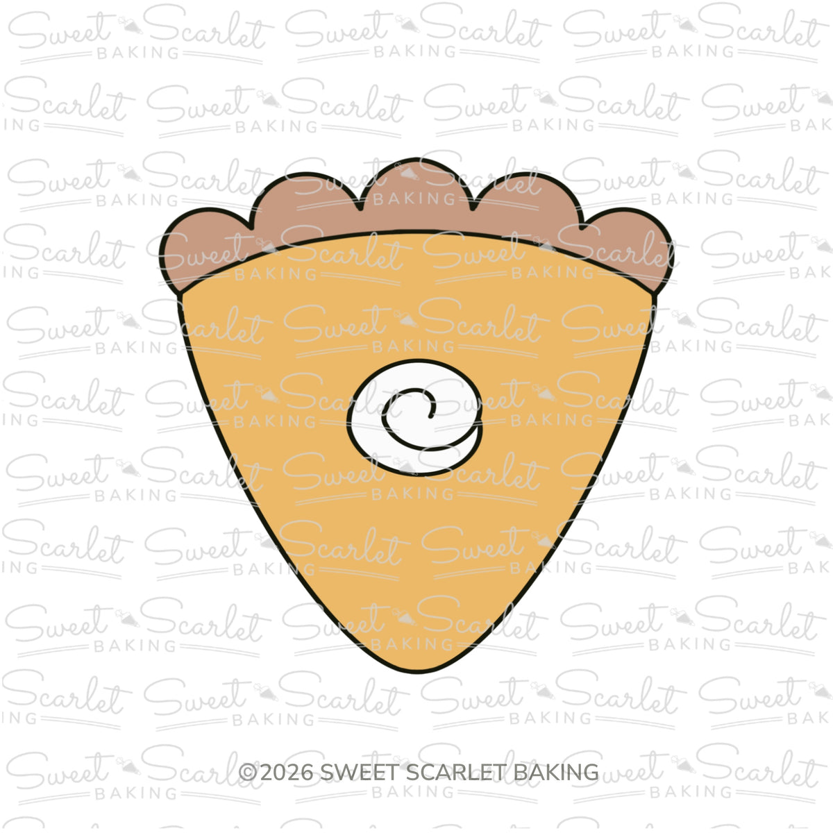 Chubby Pumpkin Pie Slice Cookie Cutter