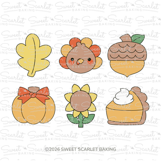 Chubby Thanksgiving Cookie Cutter Set